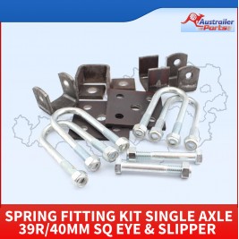 Spring Fitting Kit Single Axle 39R/40mm Sq Eye & Slipper Springs Complete