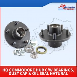 HQ Commodore Hub C/w Bearings, Dust Cap & Oil Seal Natural