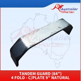 Tandem guard (84”) 4 fold - C/Plate 9” natural