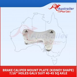 Brake Caliper Mount Plate (Kidney Shape) 7/16” Holes Galv Suit 40-45 Sq Axle