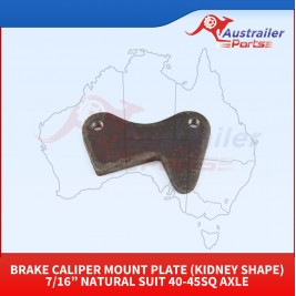 Brake Caliper Mount Plate (Kidney Shape) 7/16” Natural Suit 40-45sq Axle