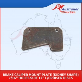 Brake Caliper Mount Plate (kidney Shape) 7/16” Holes Suit 12” L/Cruiser Discs