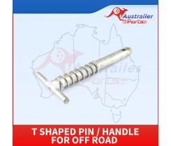 T-Shaped Pin/ Handle for Off Road coupling with spring Zinc