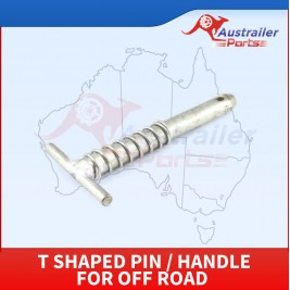 T-Shaped Pin/ Handle for Off Road coupling with spring Zinc