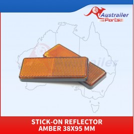 Stick-on Reflector Amber 38x95 Mm