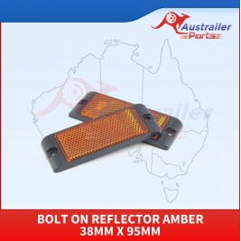 Bolt On Reflector Amber 38mm X 95mm