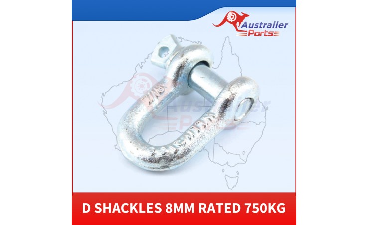 D Shackles 8mm Rated 750kg