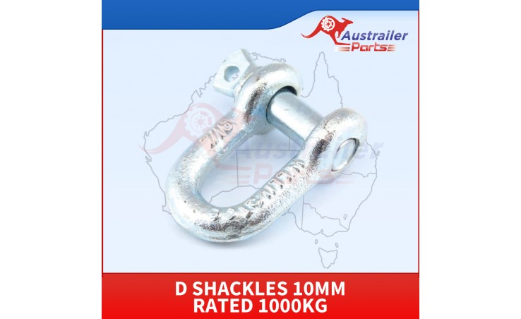 D Shackles 10mm Rated 1000kg 