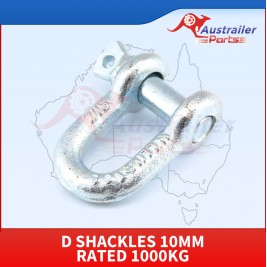 D Shackles 10mm Rated 1000kg 