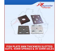 Fish Plate 8mm Thickness slotted suits. 45mm Springs & 39-50mm Axles   