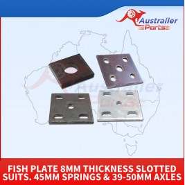 Fish Plate 8mm Thickness slotted suits. 45mm Springs & 39-50mm Axles   