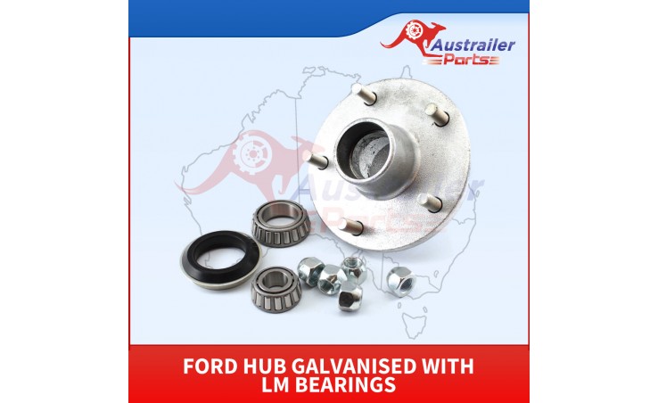 Ford Hub Galvanised With LM Bearings