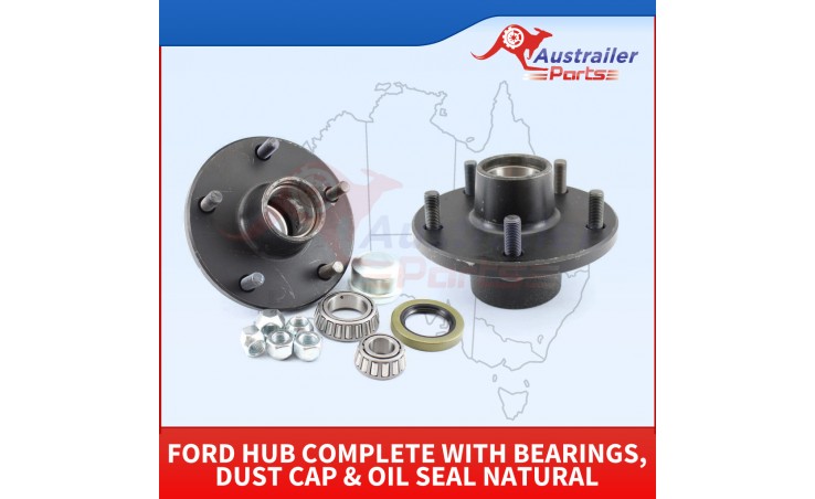 Ford Hub Complete With Bearings, Dust Cap & Oil Seal Natural