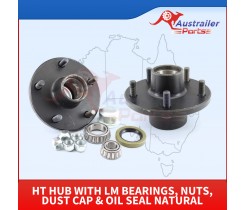 HT Hub With LM Bearings, Nuts, Dust Cap & Oil Seal Natural