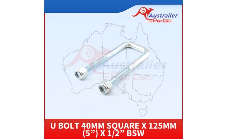  U Bolt 40mm Square X 125mm (5”) X 1/2”