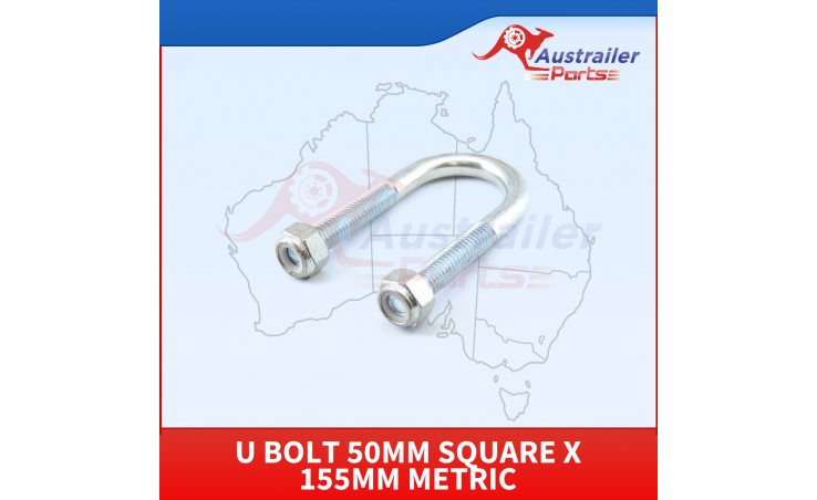 U bolt 50mm square x 155mm Metric