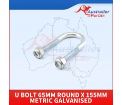 U Bolt 65mm Round X 155mm Metric Galvanised