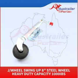 J/Wheel Swing Up 8” Steel Wheel Heavy Duty Capacity 1000Ibs