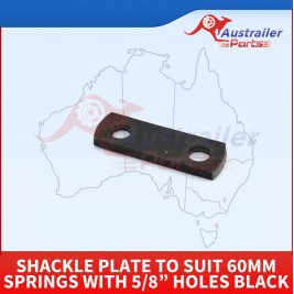 Shackle Plate To Suit 60mm Springs With 5/8” Holes Black