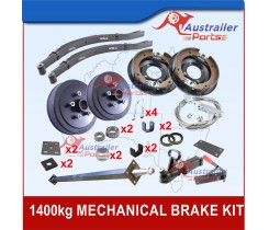 DIY 1400kg Mechanical Brake single Axle Trailer Kit with slipper springs