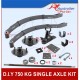 750KG RATED,DIY SINGLE AXLE TRAILER KIT.STUB AXLE KIT. BOAT TRAILERS