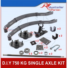 750KG RATED,DIY SINGLE AXLE TRAILER KIT.